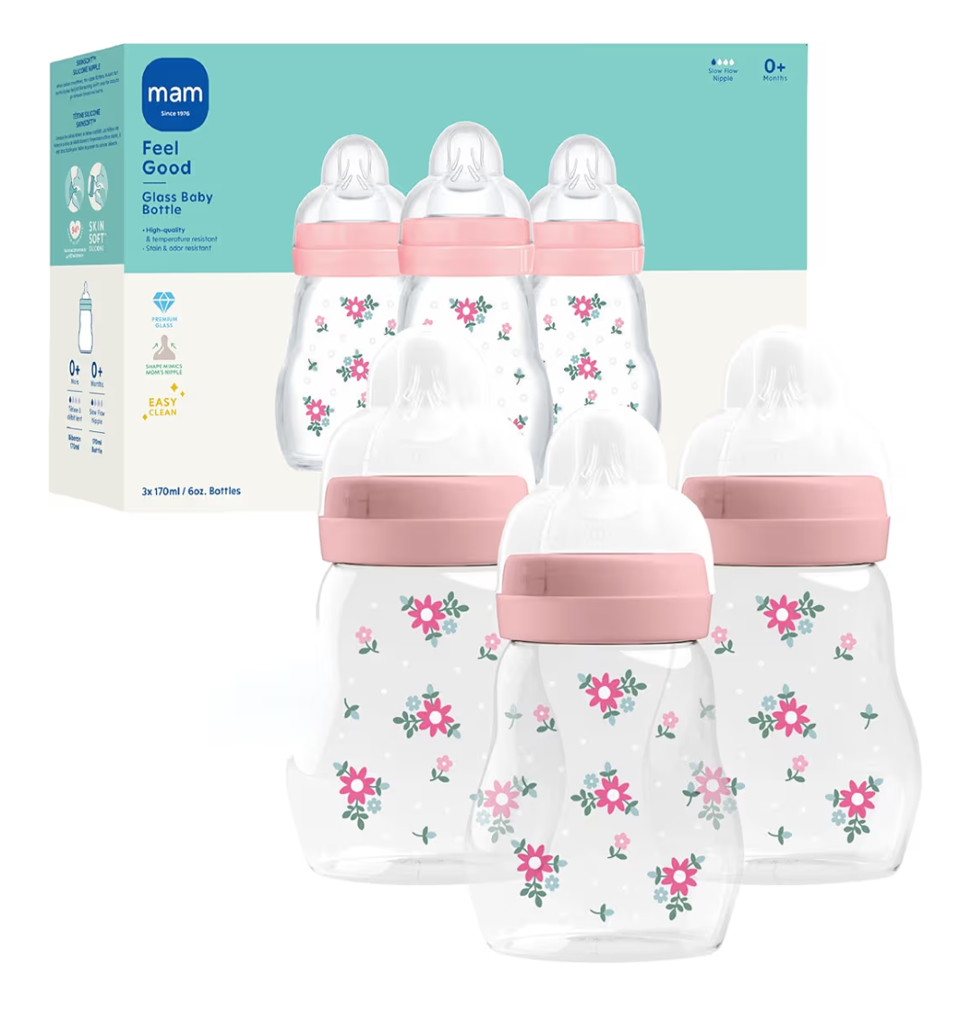 mam premium glass bottle, 3 count