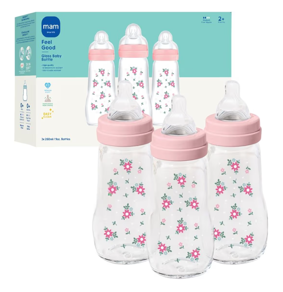 mam premium glass bottle 9oz, 3 count